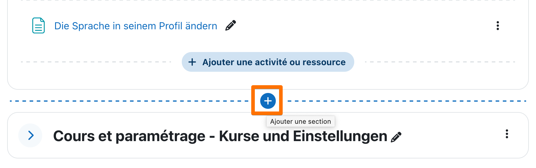 Ajouter une section