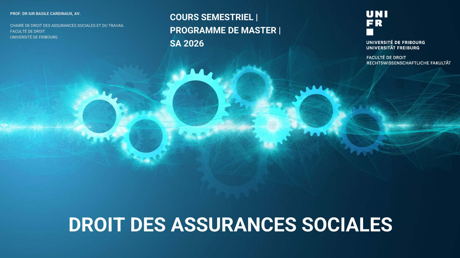 Titelfolie CS Droit des assurances sociales 2026